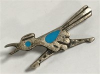 American Indian Sterling & Turquoise Bird Pin