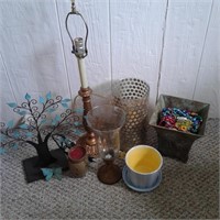 Lamp, Vases, Tart Burner and Flower Pot