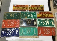 9 Kansas license plates