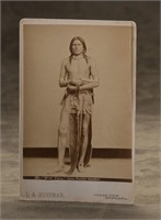 Cabinet Card Photo by L.A.Huffman,"Wolf Voice",