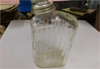 Anchor Hocking glass refrigerator jar w/lid