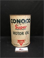 Conoco Super Motor Oil Can