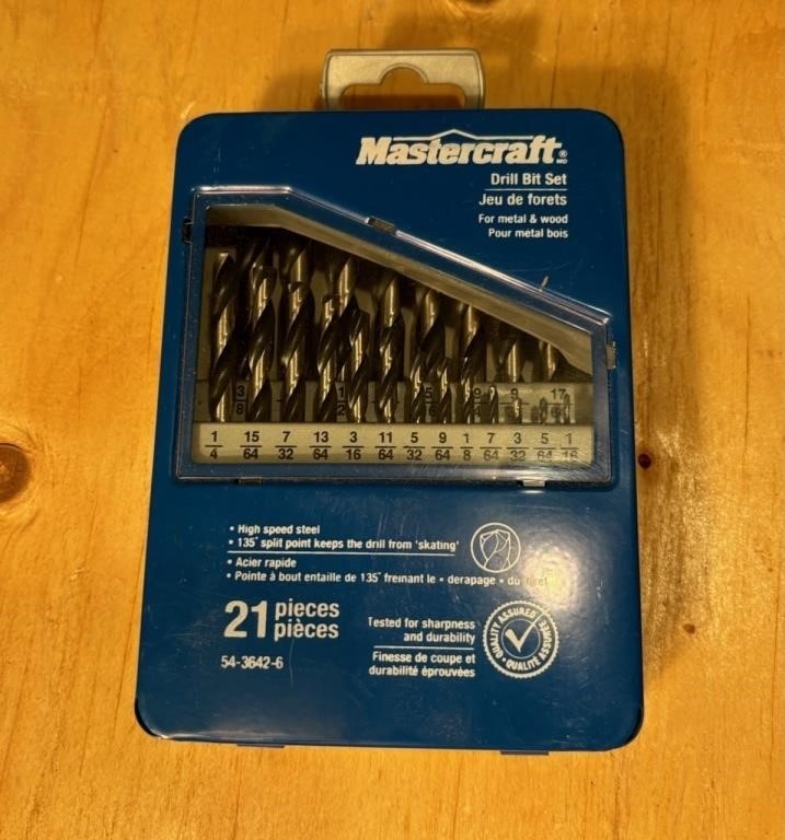 Mastercraft Drill Bit Set, Complete