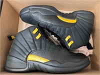 Air Jordan 12 'Gold Taxi' Black Sneaker NIB