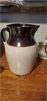 Pottery pitcher approx 10 inches tall