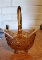 Fenton glass basket approx 8 inches tall
