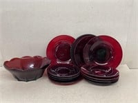 Blood red dishes