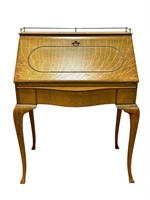 Antique Tiger Oak Slant Top Desk