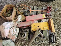 pallet of road side emergency kits, planter