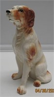 PORCELAIN DOG FIGURINE, COUPLE CHIPS IN PAINT 7"