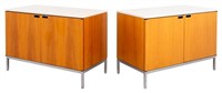 Florence Knoll Style Mid-Century Cabinets, Pair