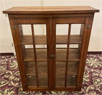 Antique Oak Display Cabinet