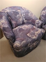 Pair of upholstered accent chairs. Basement 2