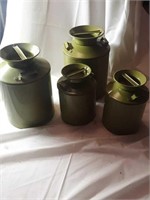Metal cream can canister set