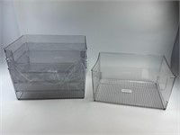 4 Clear Organizer Bins 16" x 12" x 8"