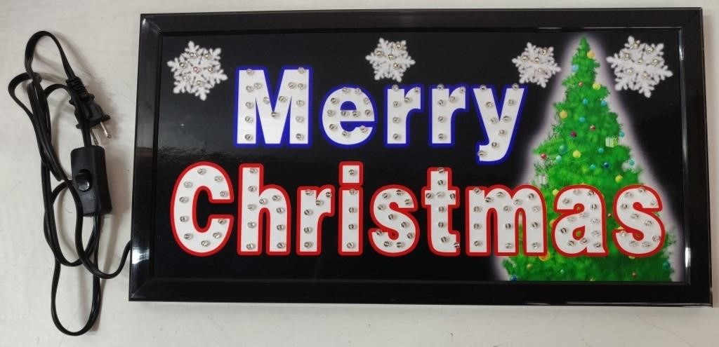 Merry Christmas Light Up Sign in Box