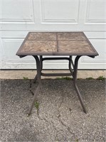 Metal & Stone Tile Patio Outdoor Table