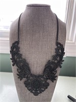24 inch long black "gothic' necklace