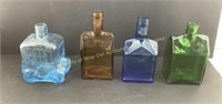 * (4) Vtg booze bottles  Empty