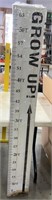 Grow up wooden ruler for walls