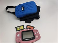 Gameboy Advanced With Case and Earthworm Jim Game