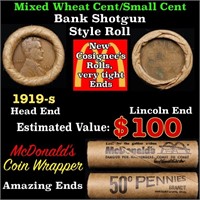 Lincoln Wheat Cent 1c Mixed Roll Orig Brandt McDon