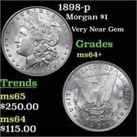 1898-p Morgan $1 Grades Choice+ Unc