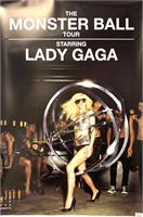 Autograph Lady Gaga Monster Ball Poster