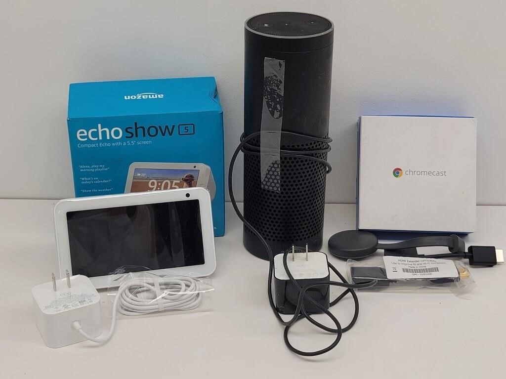 Echo Show 5, Chromecast, Amazon Eho Media Streamer
