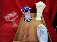 Vintage Glassware lot. Pink Depression and more.