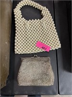 2PC VINTAGE PURSES / CLUTCH ETC