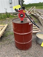 55 gal drum with pump empty was used for gas