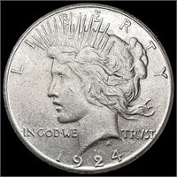 1924-S Silver Peace Dollar CLOSELY UNCIRCULATED