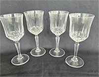 Set of 4 Stemmed Wine Glasses 7"