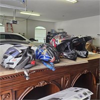 2 DOT Motorcycle & 2 Bicycle Helmets