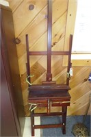 WOOD EASEL W/ DRAWERS