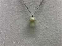 Mushroom Gemstone Healing Pendant and Necklace