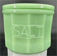 Jadeite Master Salt Cellar W Lid