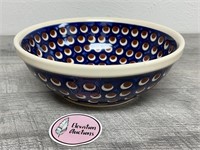 Bokeslawiec Polish Pottery Bowl Polka Dots