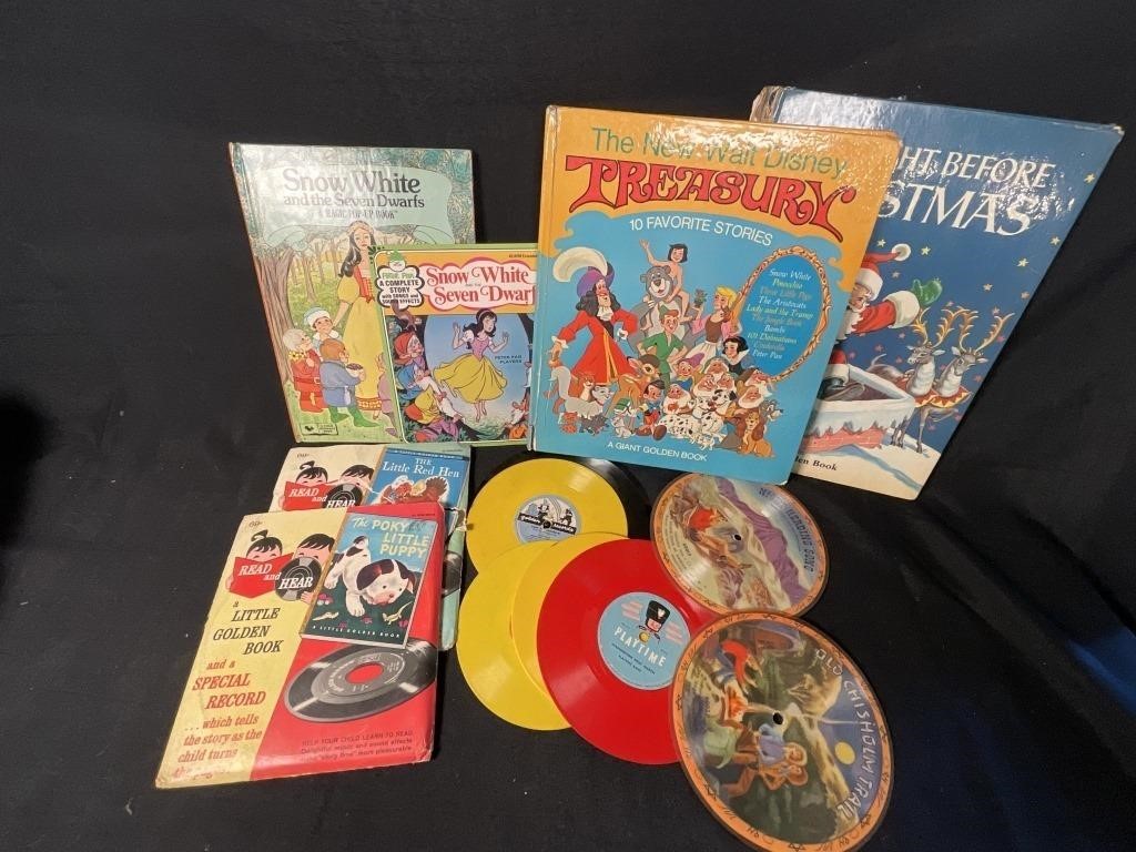 Vintage children's books and records