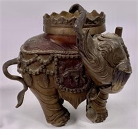 Bronze Indian Elephant, 5" long, 5" tall, 3.5"