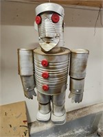 Vintage Homemade Tin Man - 22" Tall, Hanger