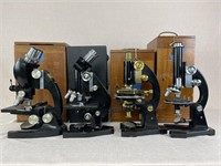 Assortment of Microscopes with Cases
