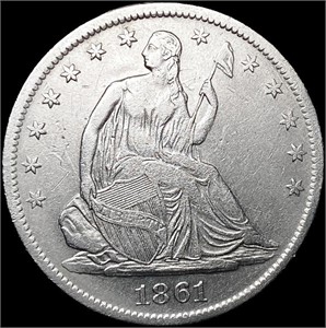 1861-S Seated Liberty Half Dollar CLOSELY