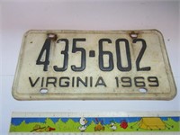 1 - 1969 Virginia License Plate
