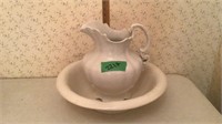 Vintage ceramic wash basin & pitcher.