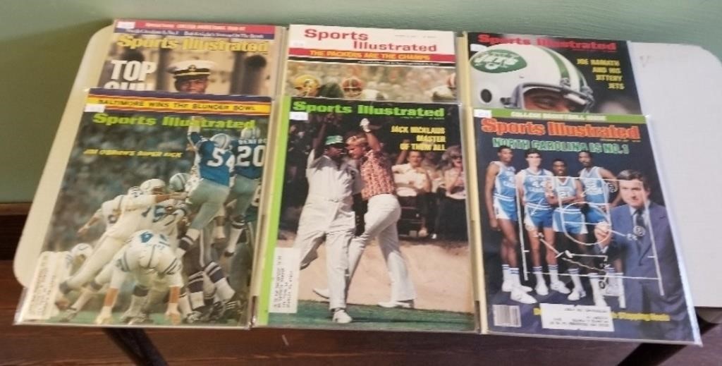 Lot if 6 Sports Illustrated Magazines in