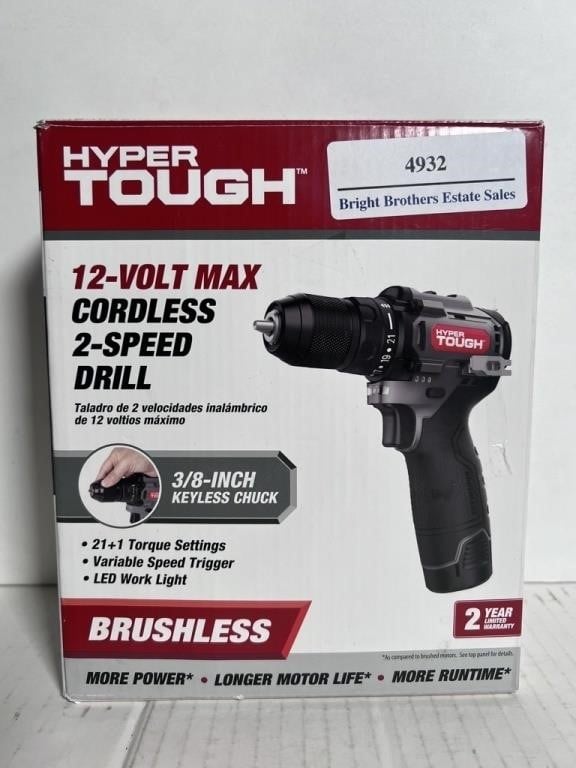 Hyper Tough Cordless 2-Speed Drill