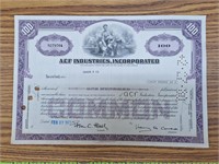 ACF Industries Inc stock certificate