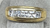 Men's ring with cut stones size 10 1/2
